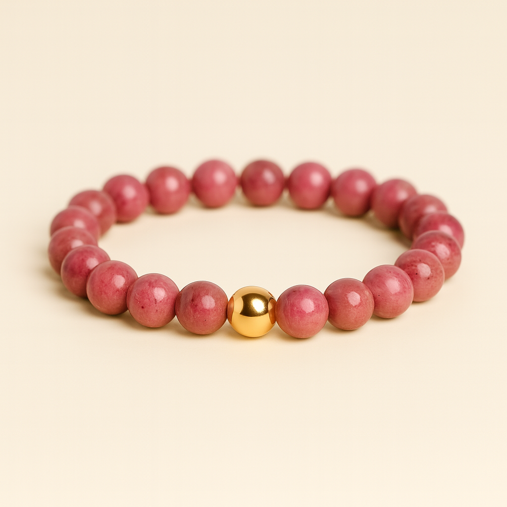 Rhodochrosit und 925 silber perle