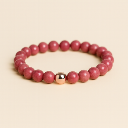 Rhodochrosit und 925 silber perle