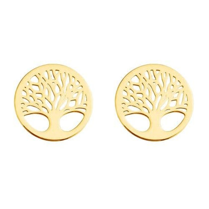 🌿 Baum des Lebens Ohrringe – 925 Silber mit Rosé- oder 24k Gelbvergoldung