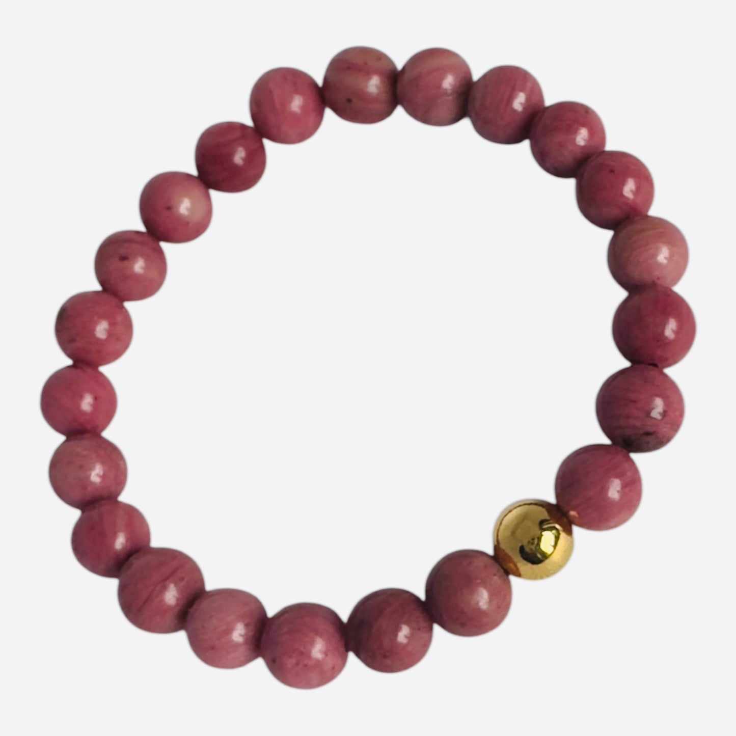 Rhodochrosit und 925 silber perle