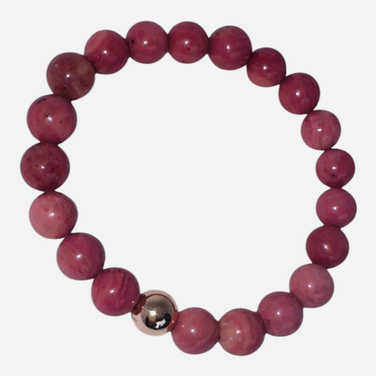 Rhodochrosit und 925 silber perle